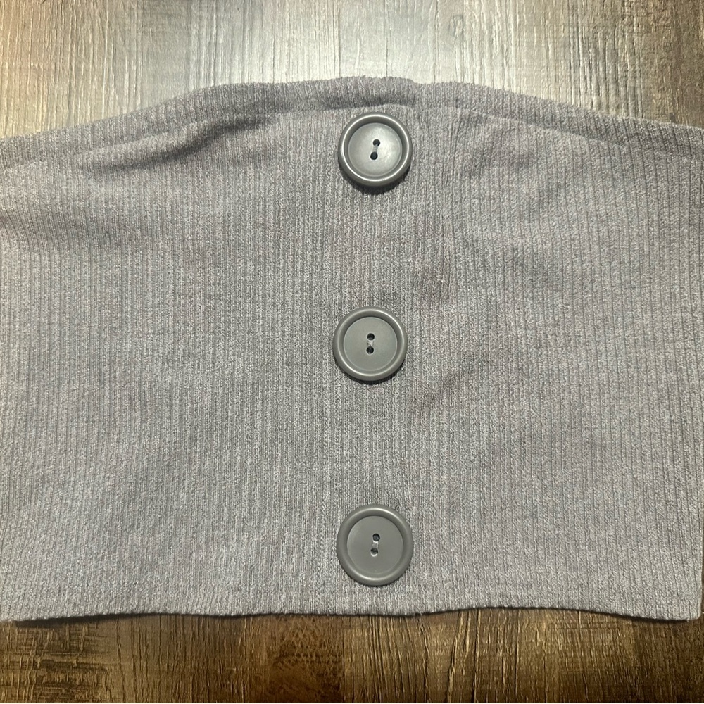 Urban Outfitters Gray Tube Top Medium - Picture 2 of 5